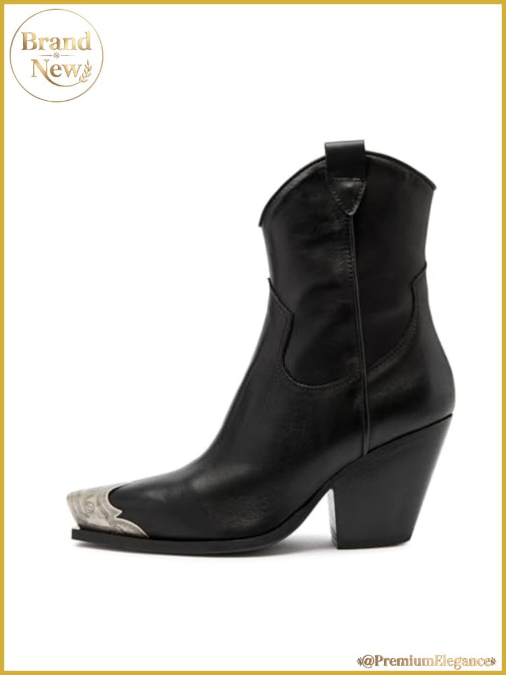 Women Cowboy Cowgirl Snip Toe Boots Stacked Block Heel Ankle Booties